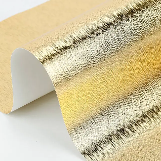 Modern chunky glitter wallpaper rolls Gold Foil wall paper light