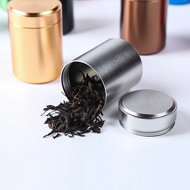 1pcs New Small Metal Aluminum Sealed Cans Stash Jar Portable Travel Tea