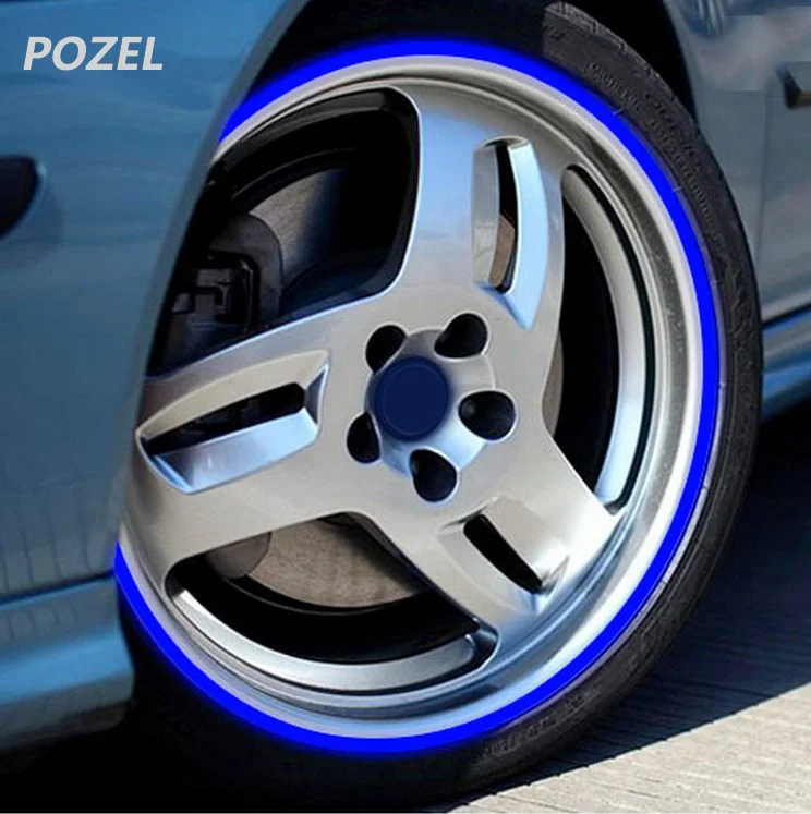 

16 Strips Wheel Sticker Reflective Rim Stripe Tape Bike Motorcycle Car Fit for 16 17 18inch