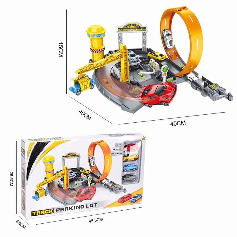 7 Track Car Orbit 3D Model Toy