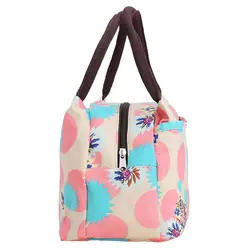 Женские сумки с принтом, сумка для обеда (розовые круги)