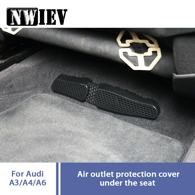 

2PCS Car Under Seat Air Conditioner Air Outlet Duct Vent Protective Cover Grill Auto For AUDI A3 8V A4 B8 S4 RS4 Accessories