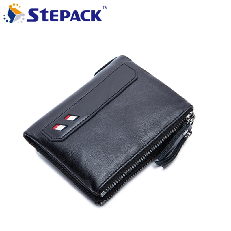 

2017 New Arrival Short Section Men Wallet Genuine Leather Antitheft Wallet For Cowhide Leather Bifold Business Card Holder Purse