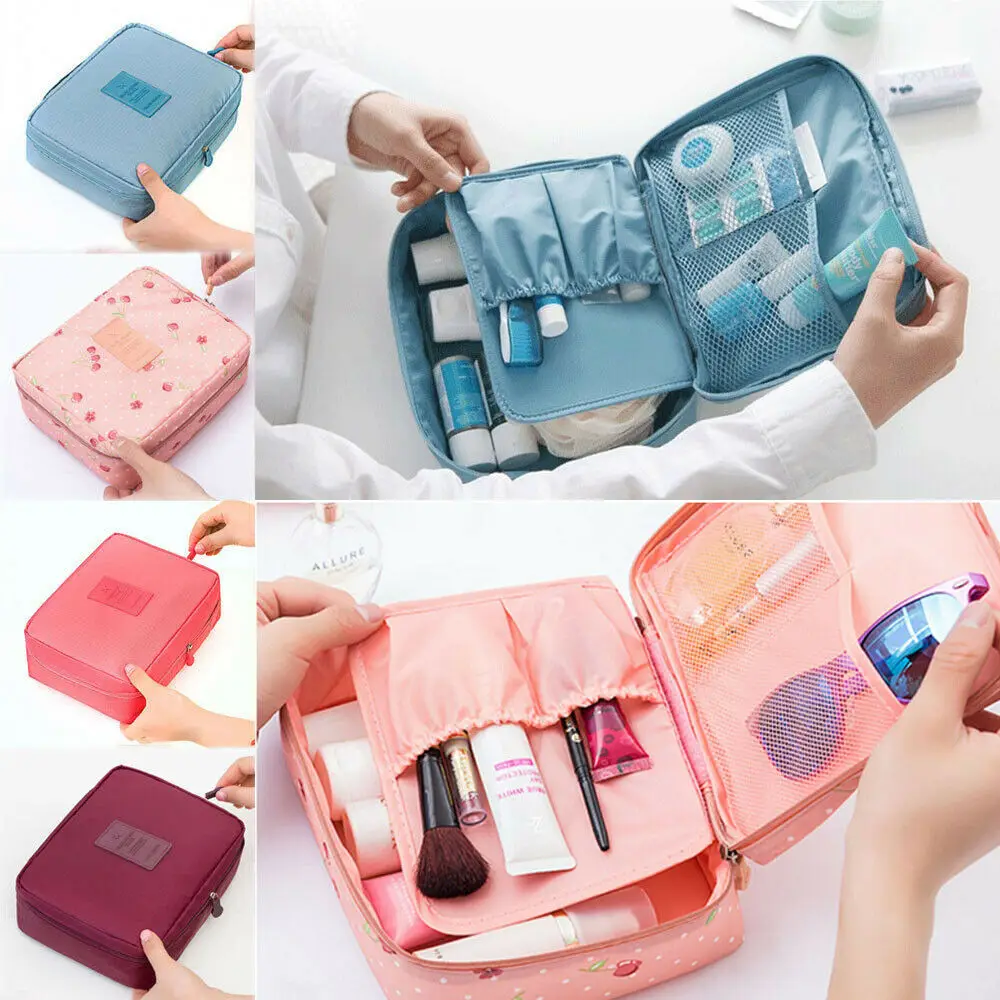 

2019 New Fashion Women Makeup Zipper Pouch Pencil Pen Case Cosmetic Storage Bag Toiletry Wash Organizer Portable Travel Bags