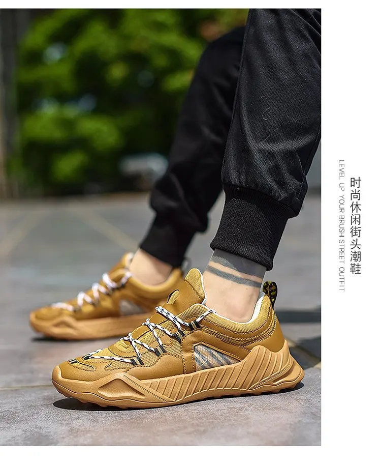 INS Hip Hop Street Summer Casual Mesh Shoes Men Chunky Sneakers Breathable Footwear Fashion Sneaker Joker Tenis Masculino