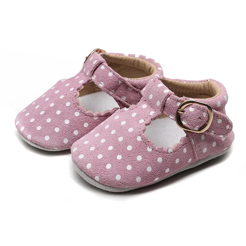 Baby Shoes Leopard Genuine Leather T-bar Mary jane Infants Toddler baby Princess Ballet Shoes Newborn Crib shoes soft sole - Цвет: pink