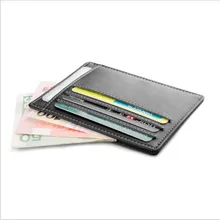 Rfid Blocking Slim Credit Card Holder Wallets for Travel Genuine Leather Small Drivers License Wallet Mini ID Protector