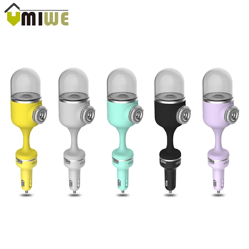 

Car Humidifier with Dual USB Charger,Car Charger Aroma Essential Oil Diffuser Air Humidifier Portable Mini USB Humidifier