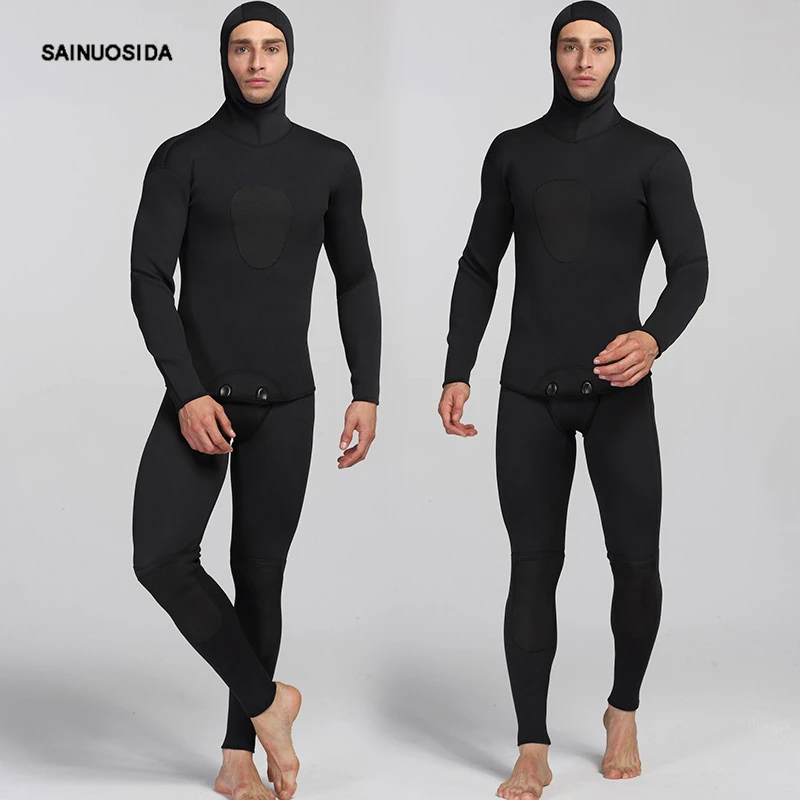 Doppel Warme Professionelle 3 Mm Einteiliges Neopren Tauchen Neoprenanzug Mit Kapuze Spearfish Anzug Fur Manner My011 Diving Wetsuit Scuba Diving Wetsuitneoprene Scuba Aliexpress