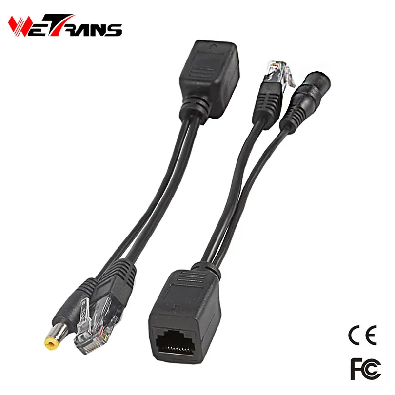WETRANS 2001P POE инжектор и сплиттер кабель адаптера DC 12V|Коробки передач кабели| |