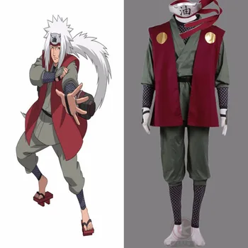 

Anime Naruto Jiraiya Cosplay Costume with Headband