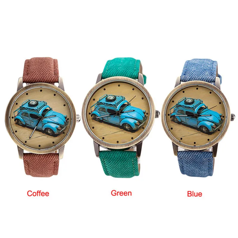 Eco hot Concise Fashion Men And font b Women b font Retro Car Pattern Denim Twill