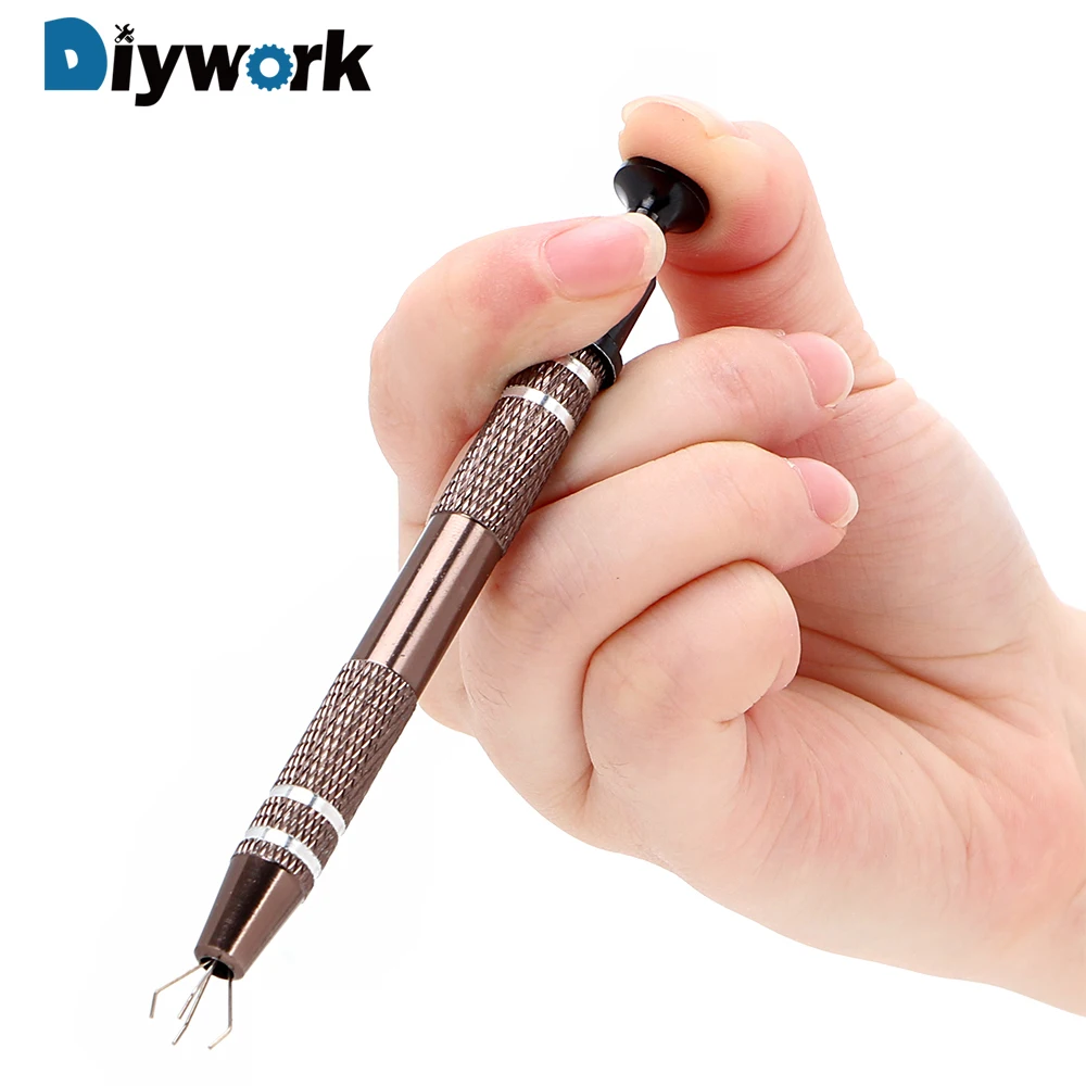 

DIYWORK Four Claw Desigin Repair Tool IC Chip Components Catcher Clamping Clip Hand Tool Precision Parts Grabber Pick Up