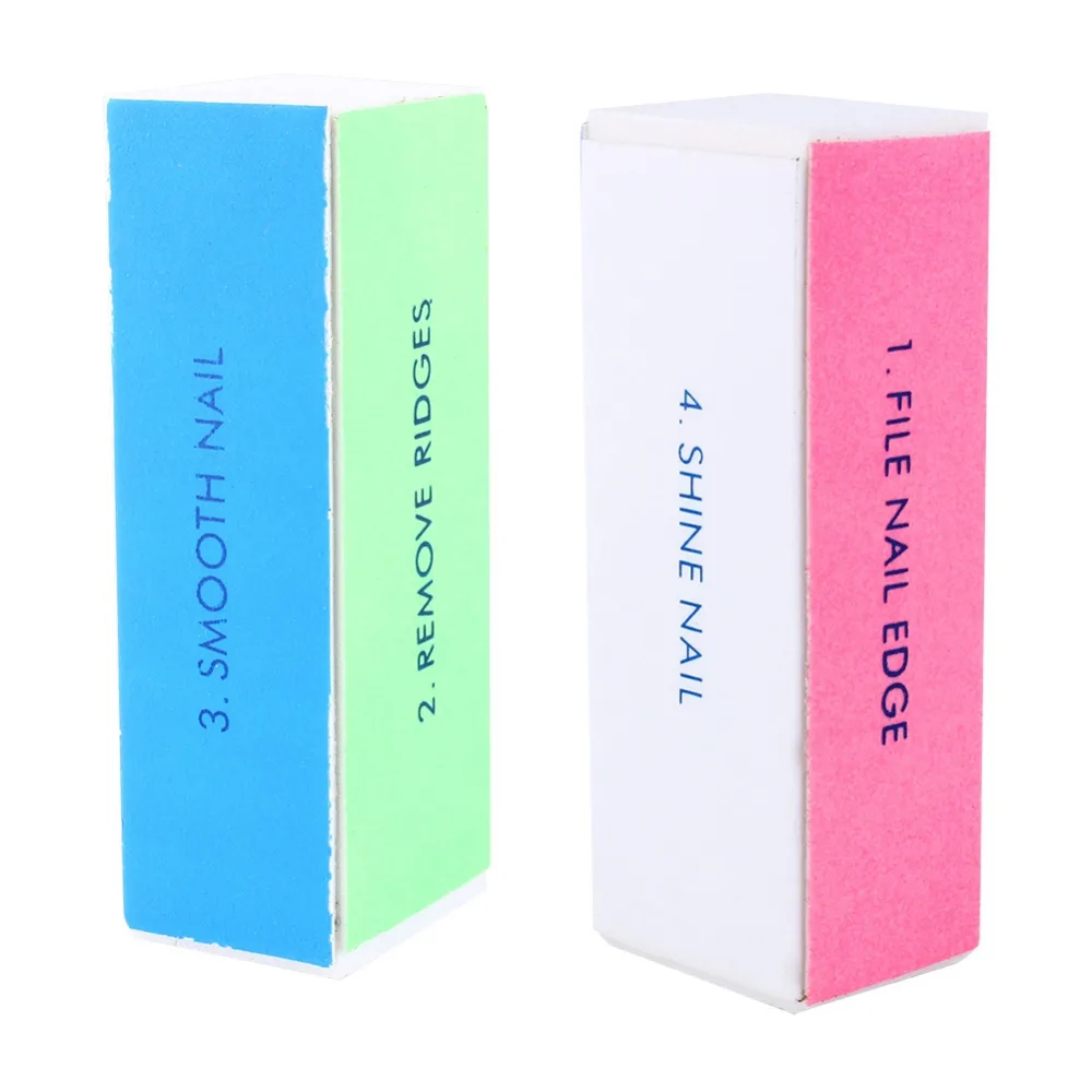 

genuine original nail art shiner buffer buffing 4 ways block sand sanding nail file manicure polisher tools for remove ridges