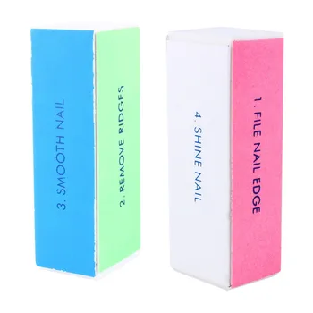 

genuine original nail art shiner buffer buffing 4 ways block sand sanding nail file manicure polisher tools for remove ridges