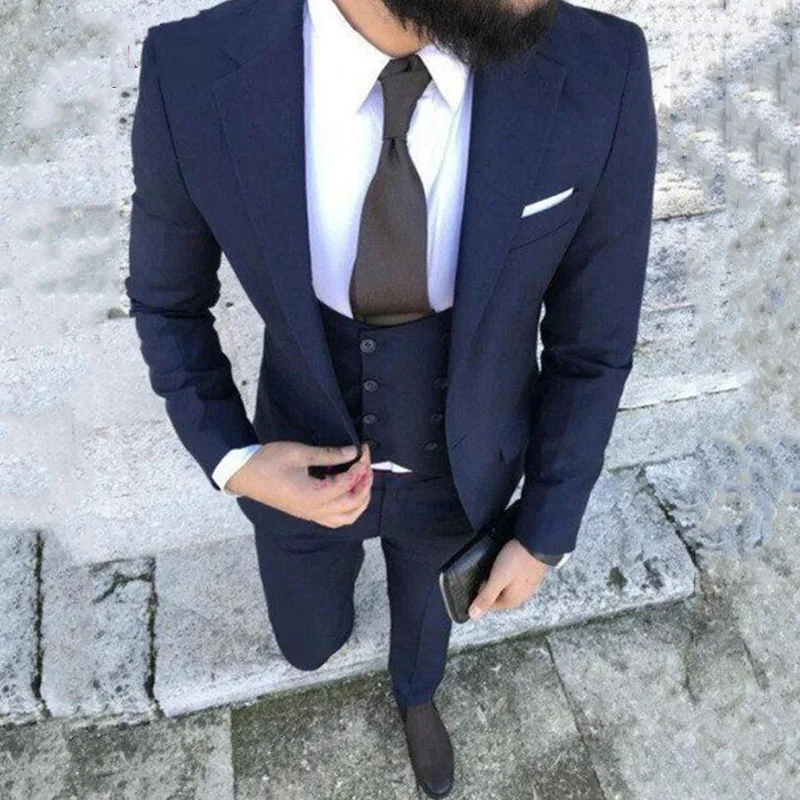 Mariage À Blazer Boutonnage Marié Image only Revers Pièce De same Fit Ternos Costumes Image Châle 3 Homme Marine custom Costume Hommes Slim Jacket Gilet Same Image same same As Double Veste Color Made Bleu Image nwWz6nXqP0