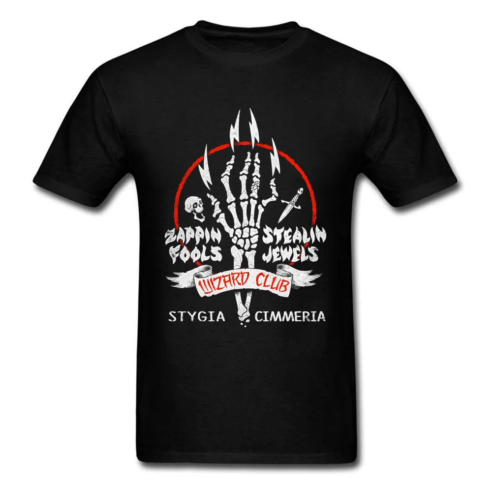 WIZARD CLUB Custom T-Shirt for Men All Cotton Thanksgiving Day Tops Shirts Simple Style T Shirt Short Sleeve Funny O Neck WIZARD CLUB black