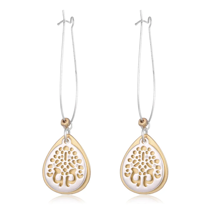 

Gold Earrings for women Fashion Jewelry Women Accessories 2018 Zinc Alloy Ethnic Vintage Drop Earrings Brincos