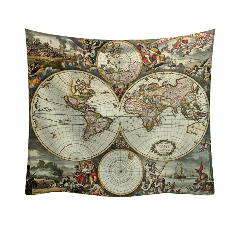 World Map Indian Tapestry Wall Hanging Tapestries Boho Bedspread Beach Towel Yoga Mat Blanket Table Cloth 2019 New #3F20 (3)