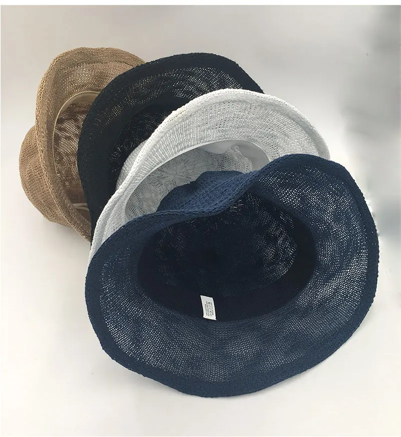 bucket hat women bucket hat black white polyester Bucket Hats (14)