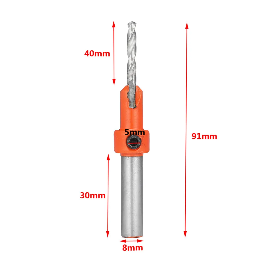 3,5x8 мм Хвостовик Hss Деревообработка Ti Зенковка сверло набор винтовой резец Дерево инструмент для металла дерево сплав