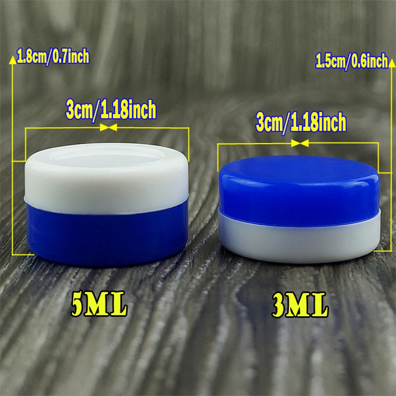 50pcs Bho silicone butane slick oil containers dab weed wax jar is Non stick for concentrate