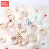 Mamihome 10/5/3pc Maple Wooden Ring Wood Teething Children Goods DIY For Nursing Necklace Rattles Wooden Blank Rodent Bpa Free 5