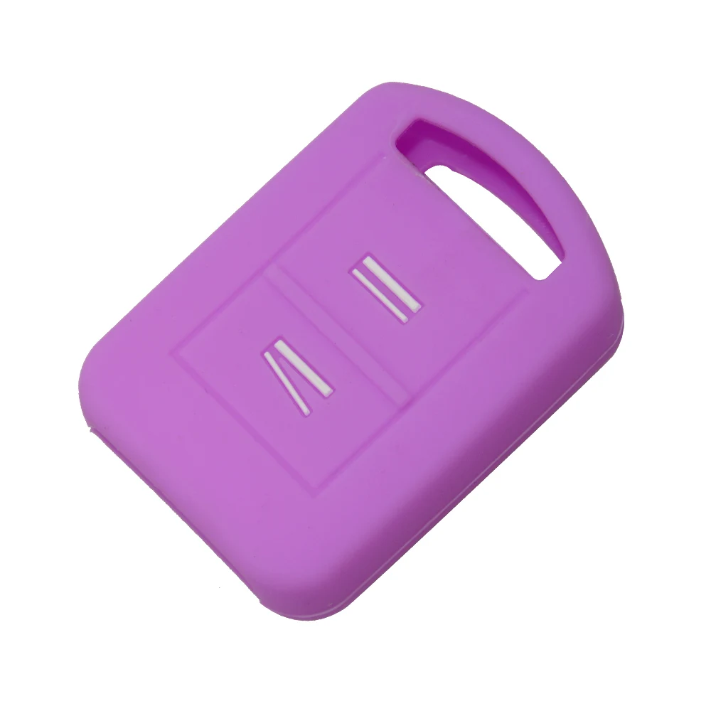 OkeyTech сменный силиконовый чехол для ключей от машины Fob чехол для Vauxhall Opel Corsa Agila Meriva Combo 2 кнопки дистанционного ключа Держатель - Название цвета: Purple