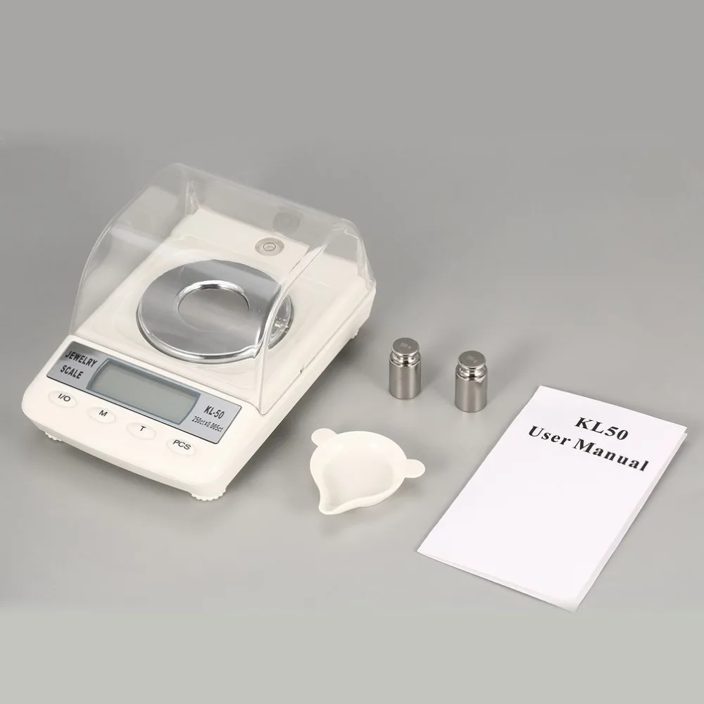 KL-50 50 г/0,001 г высокоточные цифровые весы ювелирные легкий Портативный электронный Ювелирные изделия с алмазами весах