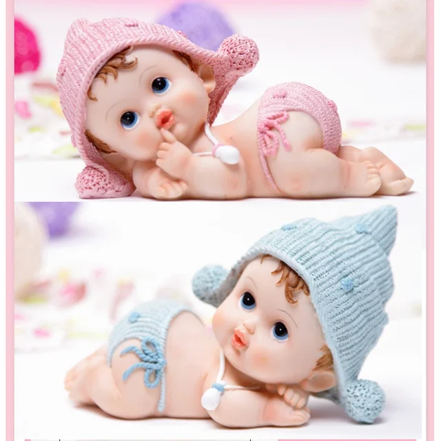 lovely resin sleeping bady figurine favors for birthday baptism