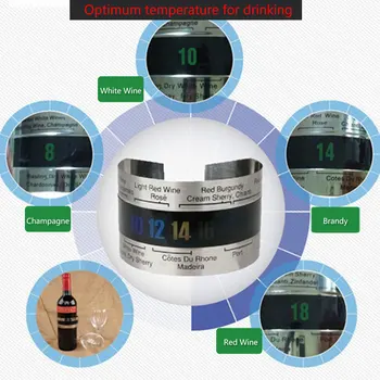 

Big sale Stainless Steel Wine Bracelet Thermometer 4--26 degree centigrade Red Wine Temperature Sensor Wine Thermometer