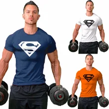Hot-sale Tee M-2XL Superman T-shirt Men’s Bodybuilding Clothing Fitness Men Free Shipping