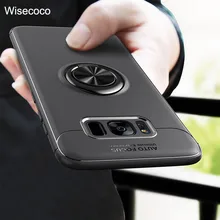 Телефон чехлы для samsung Galaxy s8 s9 плюс Магнитная Кронштейн кольцо Автомобильный Держатель Роскошные Силиконовый противоударный задняя крышка для Galaxy s9