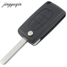Jingyuqin для Citroen C2 C3 C4 C5 C6 C8 люк купе 3 кнопки флип чехол для дистанционного ключа от машины крышка оболочки Fob VA2/HCA лезвие символ светильник