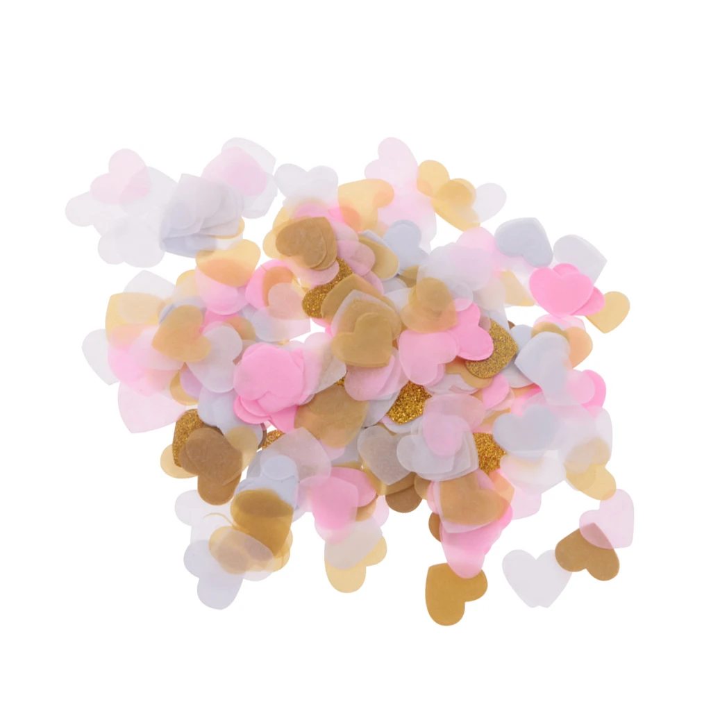 1400Pcs Heart Shape Confetti Tissue Paper Wedding Party Decor Biodegradable