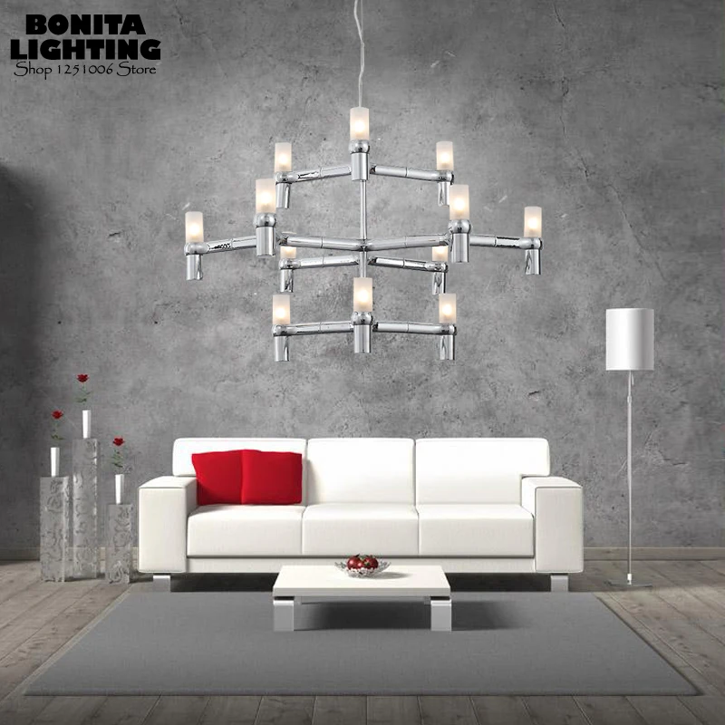 

12 heads CROWN design lamp pendant lighting Candle hanging lamp Led pendant lamps modern double layer droplight loft
