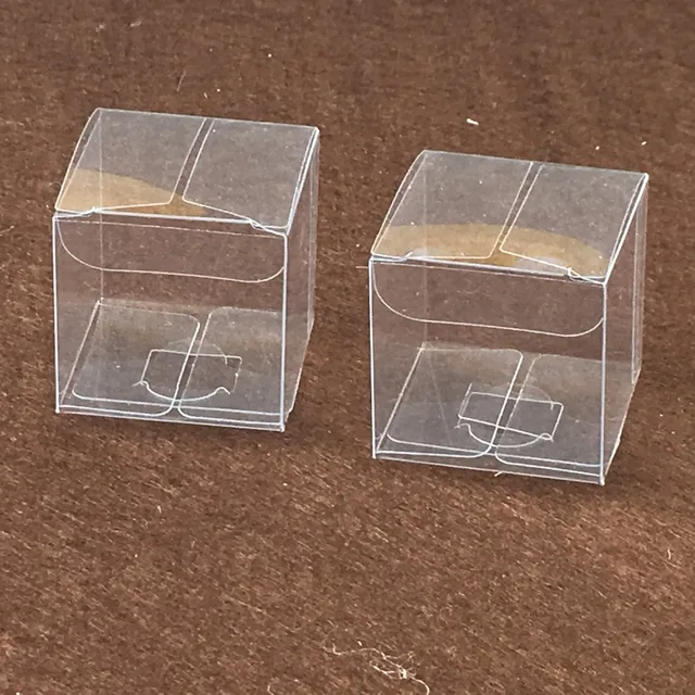Buy 50pcs 15*15*15cm simple Clear Wedding PVC Box Gift