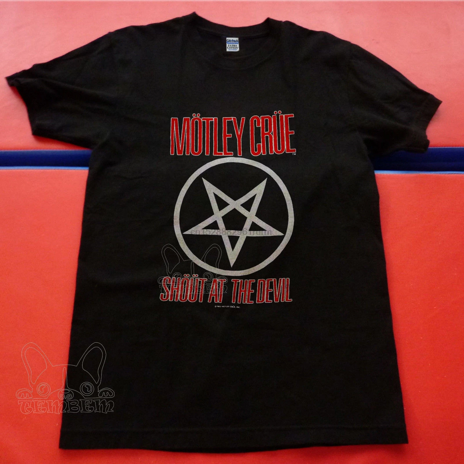 

Vintage 1983 Motley Crue Shirt Shout At The Devil Tour Concert Tee 1980s REPRINT 100% cotton tee shirt tops wholesale tee