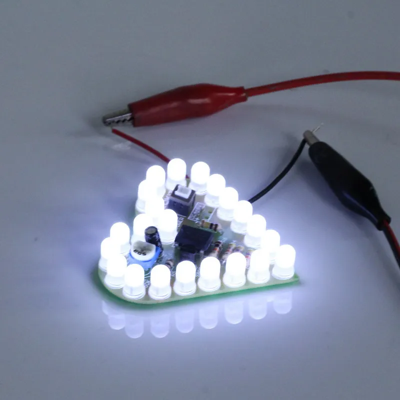 DIY Kit Heart Shape Breathing Lamp Kit Electronic Kit DC4V-6V for Gift lot