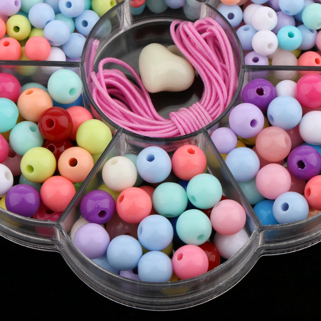 200 Pieces Acrylic Beads Toy Jewelry Making Beads Set Accessories Kids Adults Children Necklace Bracelets Craft DIY Kit