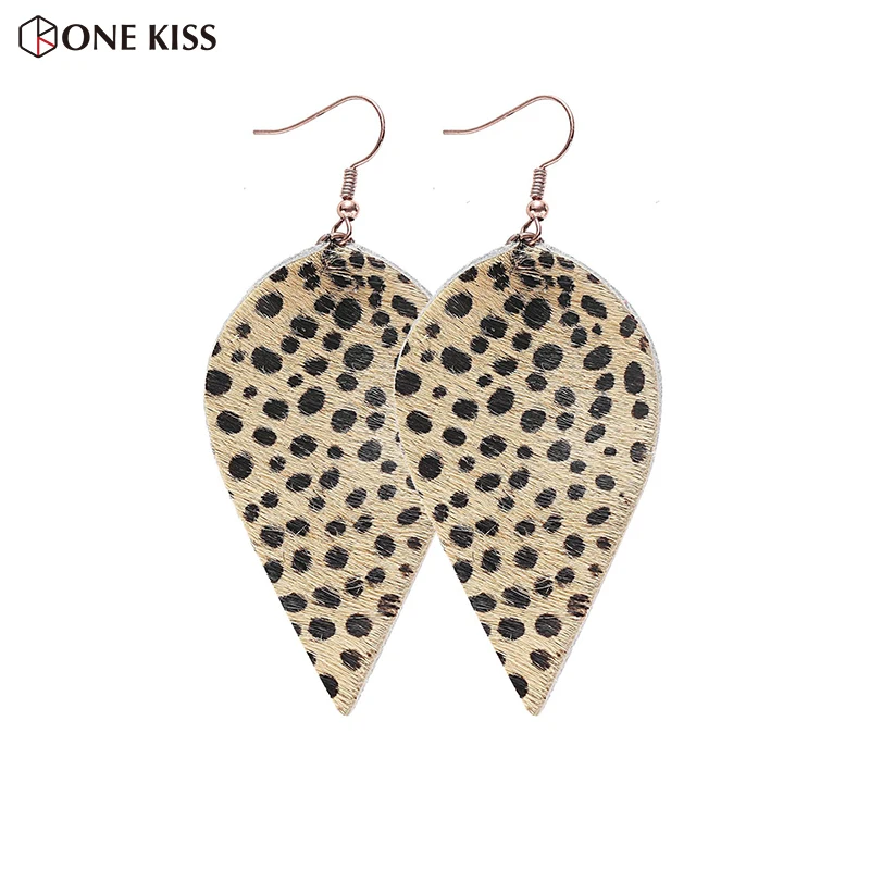 

Trendy Boho PU Leather Teardrop Dangle Earrings for Fashion MultiColor Leaf Statement Water Drop Earring Party Jewelry Wholesale