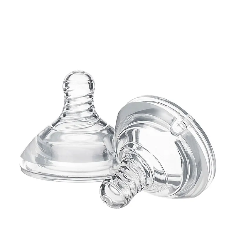 

Anti-collapse Newborn Baby Silicone Milk Pacifier Feeding Bottle Nipple Replacement Pressure-Free Spiral Infant Standard Size