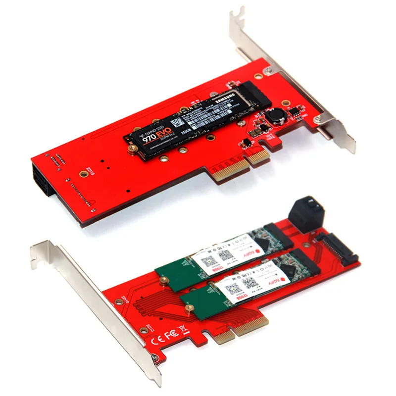 

PCI-E to 1 Port M-key or 2 Ports B-key M.2 Adapter Card For PCIe 2.0 3.0 Motherboards XXM8