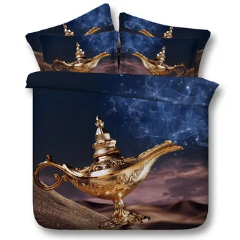 

Magic lamp Digital print Bedding Set Quilt Cover Design Bed Set Bohemian a Mini Van Bedclothes 3pcs Large size 260*225cm JF165