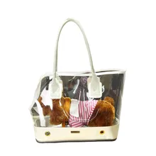 Переносная переноска из ПВХ для собак Сумка для переноски кошек переносная прозрачная воздухопроницаемая сумочка на открытом воздухе 3 цвета переноска для домашних животных