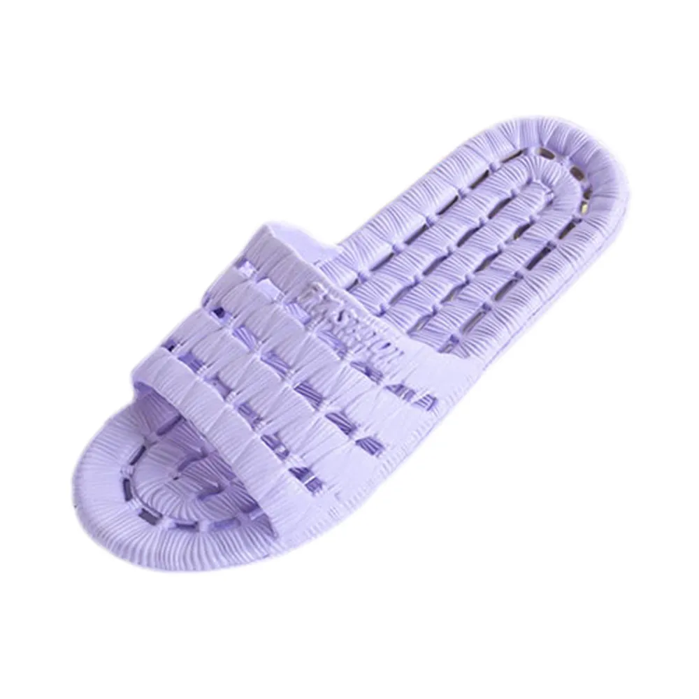Size 6.5 to 7 THINKTHENDO/модный дизайн; нескользящие новые женские домашние тапочки; Тапочки для ванной; фиолетовый цвет - Цвет: Size 6.5 to 7