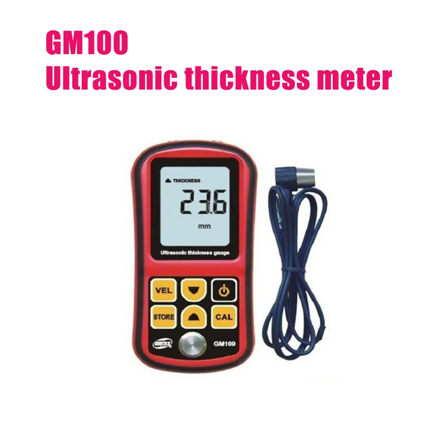 

GM100 Ultrasonic Thickness Gauge Tester Metal Width Measuring Instrument 1.2~220mm (Steel) Sound Meter Diagnostic-tool