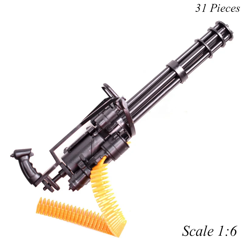 

Gatlin Assembled Gun Model Toy 134 Military Building Blocks Toy 1:6 Anger Beast Gatlin Assembled Building Blocks Toys Conversion