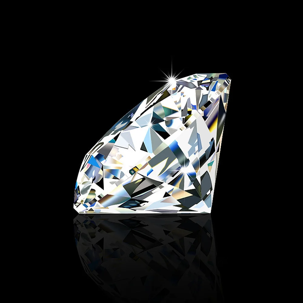RINYIN свободный драгоценный камень 6 50 мм 1.00ct цвет GH VVS1 четкость отличная резка 3EX