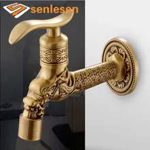 Wholesale And Retail Free Shipping NEW Single Handle Wall Mounted Antique Brass Washing font b Machine